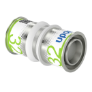 Uponor rechte koppeling pers 32mm x 32mm (1070550)