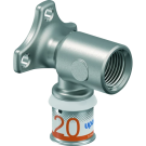 Uponor muurplaat lang binnendraad met knel 1/2