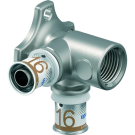 Uponor muurplaat twin 90° pers x binnendraad x pers 16mm x 1/2