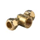 VSH t-koppeling messing knelfitting x binnendraad 22mm x 1/2