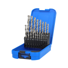 Labor metaalboren ø1-10mm HSS-Geslepen spiraal DIN 338 - set 19 delig (AL910019)