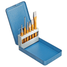 GEDORE drijver en beitelset in metalen cassette 6-delig (106 D)