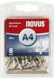Novus rivet blinkklinknagel A4 X 8 Alu SB, 30 pcs. (045-0024)