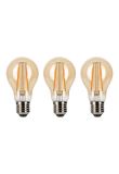 Bailey LED lamp filament peer A60 E27 warm wit 2200K 6W 600lm - 3 stuks ( 145216)