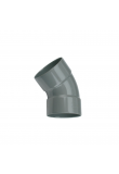 Wavin Wadal PVC bocht 45° mof-mof lijm 75mm - grijs (3101207004)