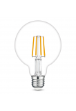 Yphix LEDlamp filament helder bol E27 4.5W 470lm warm wit 2700K niet dimbaar - ⌀95mm (50510424)