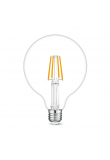 Yphix LEDlamp filament helder bol E27 4.5W 470lm warm wit 2700K dimbaar - ⌀125mm (50510443)