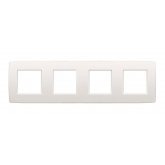 Niko viervoudige afdekplaat 71mm centerafstand - Original White (101-76400)