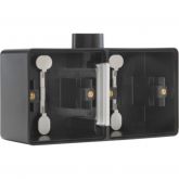 Niko tweevoudige horizontale opbouwdoos leeg met 1x M20 ingang - Hydro zwart (761-84801)
