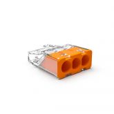 Conex transparante mini S steekklem 3-voudig massief 0,2-2,5mm2 per 75 stuks (CH 2130S)