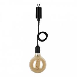 voor de hand liggend zegen Benadrukken Bailey Hanglamp met filamentlamp 1 meter IP44 - zwart (144688) | Elektramat