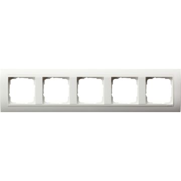 Gira afdekraam brede uitvoering 5-voudig - standaard 55 zuiver wit mat (021502)