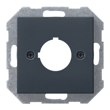 Gira afdekking met draagring apparaten 22,5mm - systeem 55 zwart mat (0272005)