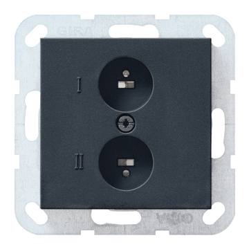 Gira stopcontact stereo-luidspreker systeem 55 zwart mat (0402005)