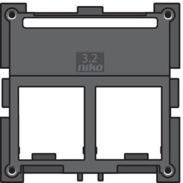 Niko centraalplaat 2V 45x45mm (170-65302)