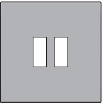 Niko centraalplaat voor dubbele USB-A-lader - Intense Sterling (121-68001)