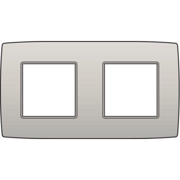 Niko tweevoudige afdekplaat 71mm centerafstand - Original Light Grey (102-76800)