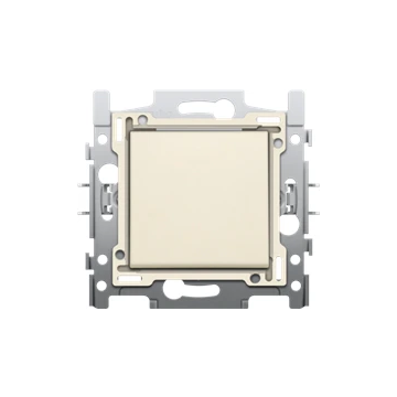 Niko enkelpolige schakelaar, sokkel, schroefklemmen en afwerkingsset cream(100-61100)