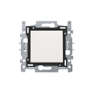 Niko enkelpolige schakelaar, sokkel, schroefklemmen en afwerkingsset cream