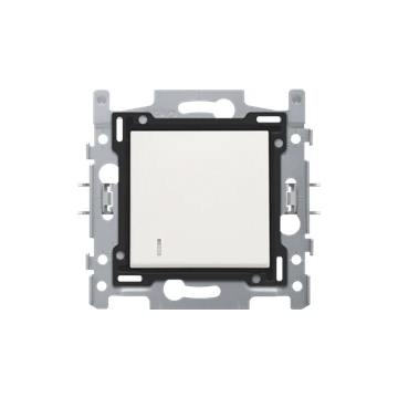 Niko enkelpolige controleschakelaar met 3 aansluitklemmen, sokkel, schoefklemmen en afwerkingsset white (101-67100)