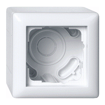 Gira opbouwbehuizing, compleet met afdekraam 1-voudig - standaard 55 zuiver wit glanzend (106103)