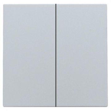 Niko centraalplaat voor dubbele elektronische schakelaar of drukknop - Intense Sterling (121-31004)