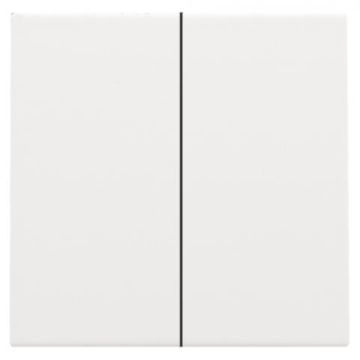 Niko afwerkingsset voor dubbele elektronische schakelaar of drukknop - wit (154-31004)