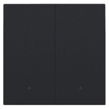 Niko afwerkingsset met lens voor 2-voudige elektronische schakelaar of drukknop - Niko Intense Control Matt Black (161-32004)