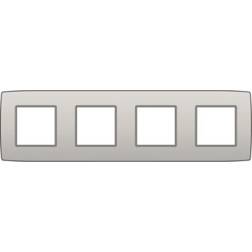 Niko afdekplaat 4 horizontaal/verticaal - 71mm centerafstand - Original Light Grey (102-76400)