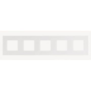 Niko afdekplaat stopcontact 5-voudig 71mm centerafstand - Pure Liquid Snow White (241-76005)