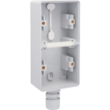 Niko Hydro opbouwdoos 2-voudig met M20 ingang en wartel - grijs (700-84251)