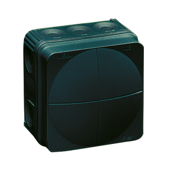 Wiska kabeldoos 12-voudige invoer IP 67- zwart (10061999)