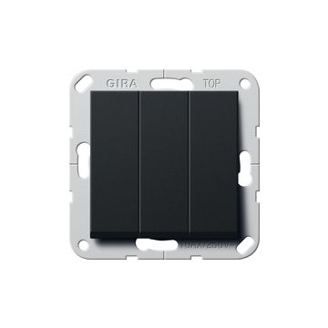 Gira wipschakelaar Brits 3-voudig Systeem 55 zwart mat (2830005)