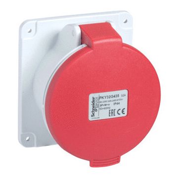 Schneider Electric CEE inbouw-stopcontact 5-polig 400V 6H 16A IP44 (PKY16G435)