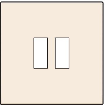 Niko centraalplaat voor dubbele USB-A-lader - Original Cream (100-68001)