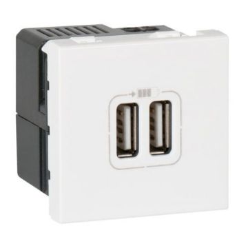 Legrand mosaic USB 5V 2400mA 2mod wit (077594)
