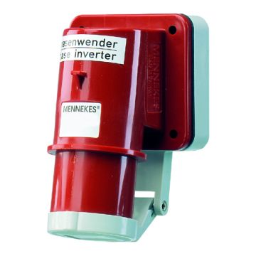 Mennekes CEE toestelcontactdoos 4-polig 400V 6H 32A IP44 fasewisselaar (3356)