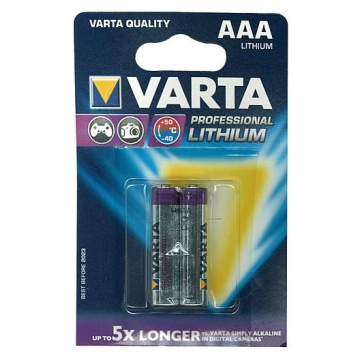 Varta Ultra AAA Lithium LR03 1,5V per 2 stuks (371220)