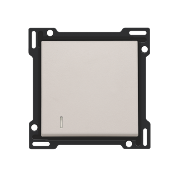 Niko centraalplaat voor enkelvoudige schakelaar of drukknop met transparant venstertje - Original Light Grey (102-60005)