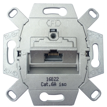 Universele wandcontactdoos inbouw basiselement UTP 1-voudig Cat5e en Cat6 