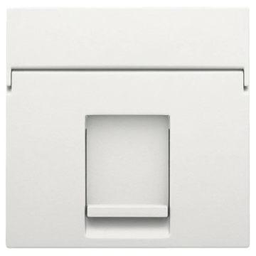 Niko centraalplaat voor enkelvoudige UTP/STP data contactdoos - Original White / Intense White / Pure Liquid Snow White (101-65100)