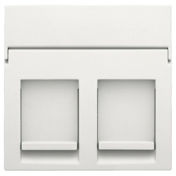 Niko centraalplaat voor tweevoudige UTP/STP data contactdoos- Original White / Intense White / Pure Liquid Snow White (101-65200)