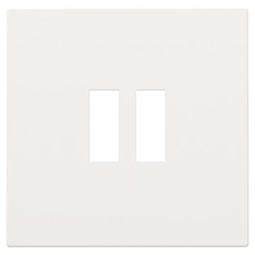 Niko centraalplaat voor dubbele USB-A-lader - Pure Steel White (154-68001)