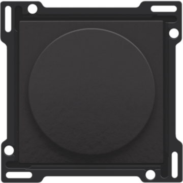 Niko centraalplaat voor draaiknopdimmer voor systemen met 1-10V stroomsturing - Pure Bakelite Piano Black (200-31000)