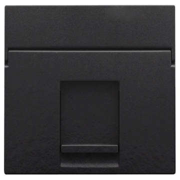 Niko centraalplaat voor UTP/STP data contactdoos - Pure Bakelite Piano Black (200-65100)