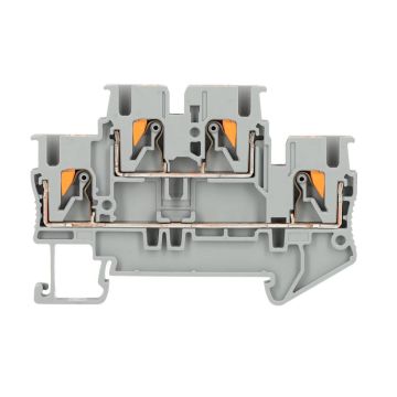 Phoenix Contact twee-etage rijgklem met push-in aansluiting 2,5 mm² - grijs (PTTB 2,5)