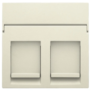 Niko centraalplaat data 2x RJ45 cream (100-65200)