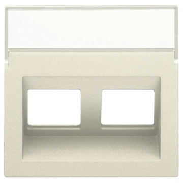 Niko centraalplaat data 2x RJ schuine uitgang - Original Cream (100-65400)
