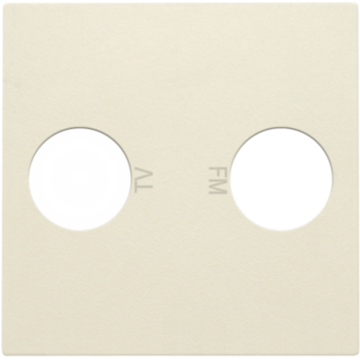 Niko centraalplaat voor 2 enkelvoudige coaxaansluitingen voor TV/FM en Telenet Interkabel - Original Cream (100-69702)