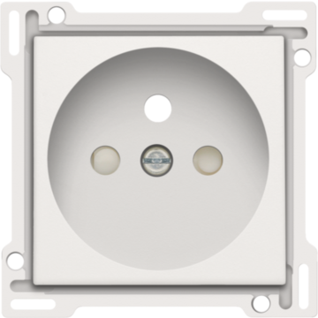 Niko centraalplaat voor stopcontact met penaarde en kinderveiligheid inbouwdiepte 28,5mm - Original White (101-66601)